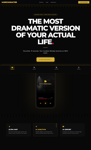 MainCharacter app trailer
